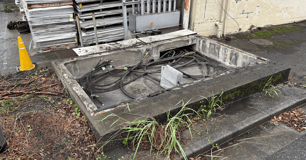 キュービクル撤去後の基礎