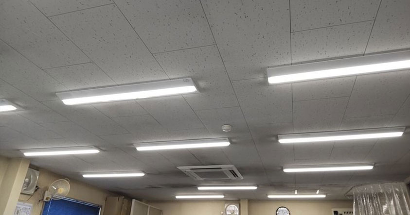 LED照明交換工事 | 埼玉県 伊奈町・オフィス