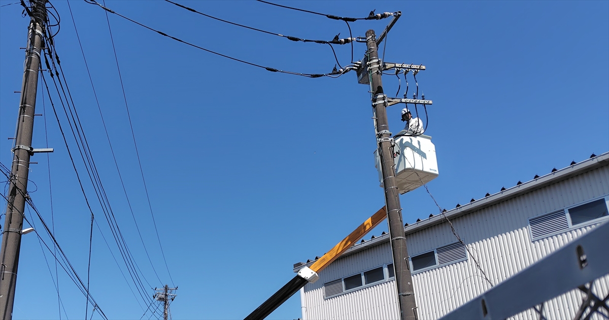 物流センター 高圧設備更新の施工現場